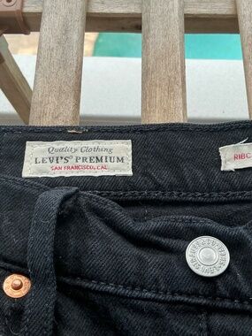 Levi’s PREMIUM black button-fly jeans RIBCAGE STRAIGHT ANKLE